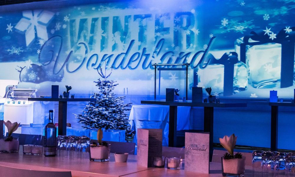 Christmas celebration in a Winter wonderland